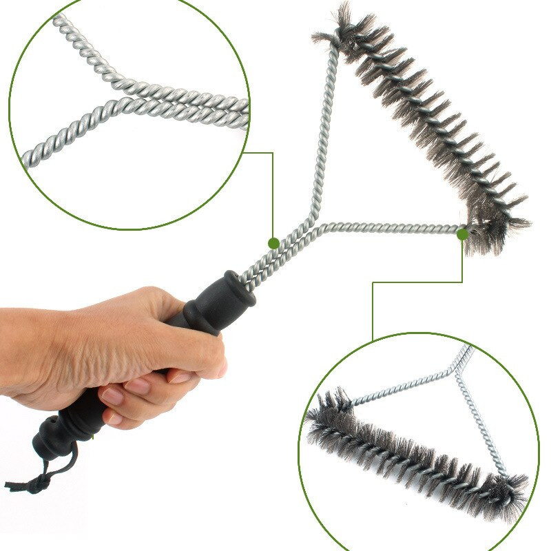 Grillsütőkészlet Tisztítókefe rozsdamentes acél Konyhai tartozékok Sörték Tisztítókefék Főzőeszköz Barbecue kütyü