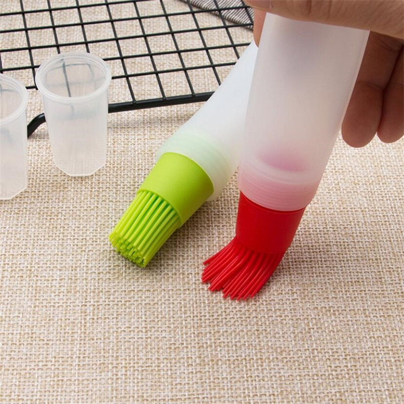 Kepsninės įrankiai Silikoniniai virtuvės prietaisai Nešiojami temperatūrai atsparūs kepsninės kepimo šepečiai Aliejaus buteliuko teptukas Kepimo priedai