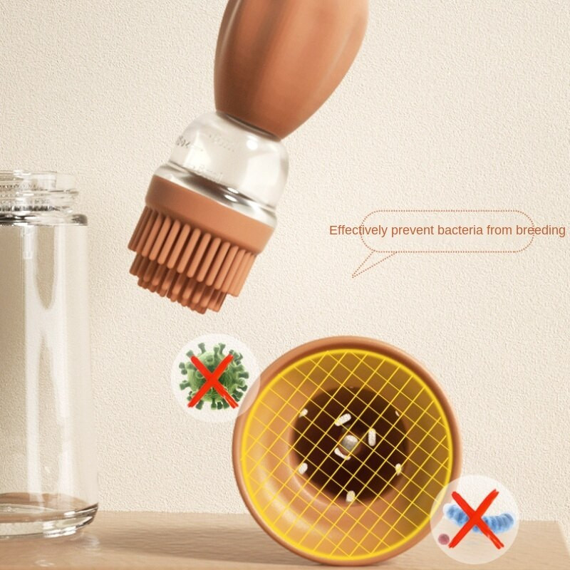 2022 olajszószos fűszeres palack olajadagoló szilikon ecsettel pulykasütéshez, grillezéshez, fűszerezéshez konyhai élelmiszeripari olajos kanna