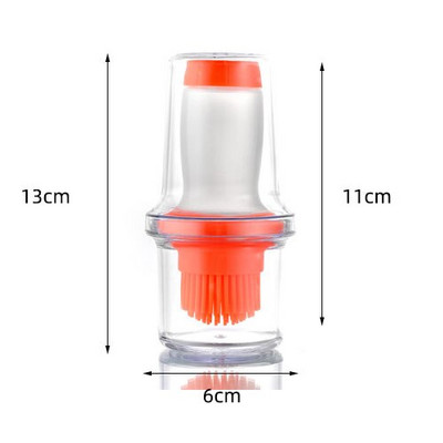Sticlă de ulei de copt de 150 ml Recipient de ulei de sticlă din silicon cu perie Sticlă de pulverizare pentru grătar Dozator de ulei pentru bucătărie gătit grătar