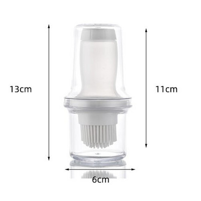 Sticlă de ulei de copt de 150 ml Recipient de ulei de sticlă din silicon cu perie Sticlă de pulverizare pentru grătar Dozator de ulei pentru bucătărie gătit grătar