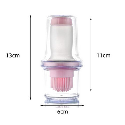 Sticlă de ulei de copt de 150 ml Recipient de ulei de sticlă din silicon cu perie Sticlă de pulverizare pentru grătar Dozator de ulei pentru bucătărie gătit grătar
