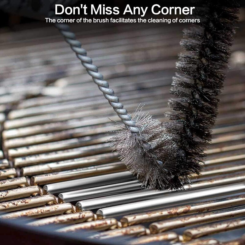 12 hüvelykes sörték grilltisztító kefe rozsdamentes acél grillgrill tisztító konyhai főzőeszközök kellékek kültéri grillkiegészítők