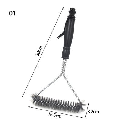 Grătar pentru grătar Kit pentru grătar Perie de curățare Unelte de gătit din oțel inoxidabil Accesorii de bucătărie Peri de sârmă Perii de curățare triunghiulare