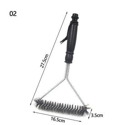 Grătar pentru grătar Kit pentru grătar Perie de curățare Unelte de gătit din oțel inoxidabil Accesorii de bucătărie Peri de sârmă Perii de curățare triunghiulare