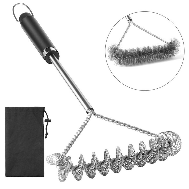Barbecue Grill Grill Kefe Clean Tool Grill tartozékok Rozsdamentes acél sörték Tapadásmentes Tisztítókefék Grilltartozékok