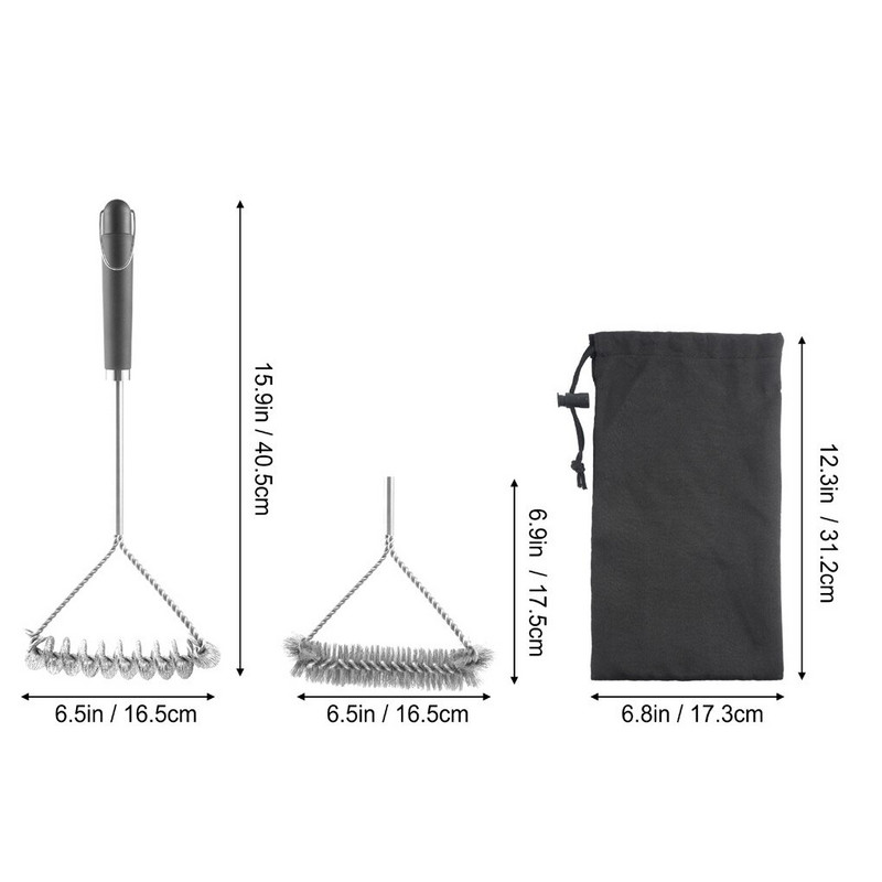 Barbecue Grill Grill Kefe Clean Tool Grill tartozékok Rozsdamentes acél sörték Tapadásmentes Tisztítókefék Grilltartozékok