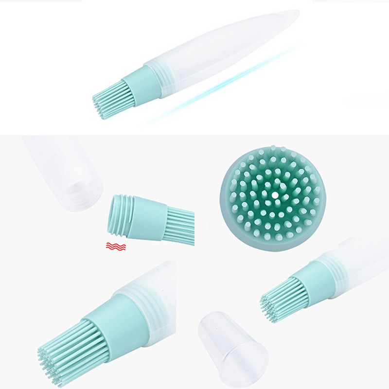 BBQ olajos palack ráncos kefe Konyha Főzés Sütés Barbecue Palacsinta Kemping Hordozható fűszeres szósz tartály adagoló