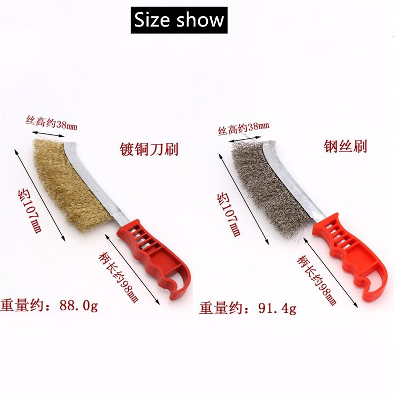 Perie de curățare a grătarului Mâner din plastic Perie de sârmă de oțel Curățător de grătar Grătar Perie de sârmă de oțel Curățare Picnicuri Instrumente pentru grătar