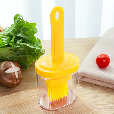 Olajkefe, magas hőmérsékletnek ellenálló szilikon palackkefe Hordozható grill olajkefe konyhai sütéshez Palacsintakefe olajos eszköz