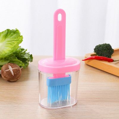 Olajkefe, magas hőmérsékletnek ellenálló szilikon palackkefe Hordozható grill olajkefe konyhai sütéshez Palacsintakefe olajos eszköz