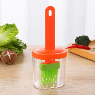 Olajkefe, magas hőmérsékletnek ellenálló szilikon palackkefe Hordozható grill olajkefe konyhai sütéshez Palacsintakefe olajos eszköz