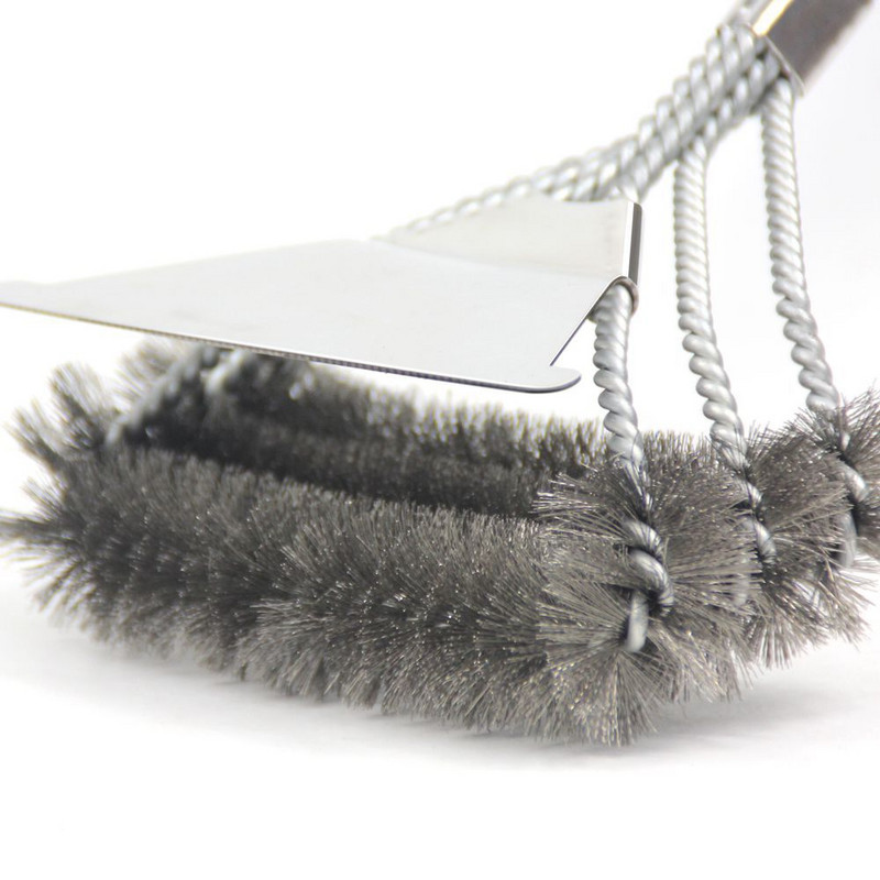 Perie pentru grătar Curăță cu mâner Perii din oțel inoxidabil Perii de curățare Instrumente pentru grătar Instrument pentru curățare pentru grătar Gadget-uri pentru grătar