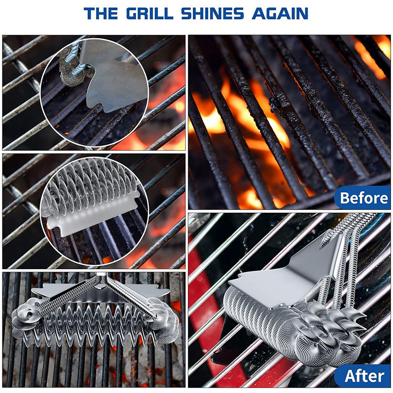 Grillkefe és kaparó, Legjobb BBQ-tisztító, Tökéletes eszközök minden grilltípushoz, beleértve a Webert, Ideális grilltartozékok