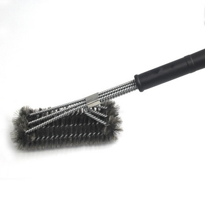 Konyhai tartozékok Grill kefe és kaparó grillkészlet Tisztítókefe Rozsdamentes acél Szerszámok Drótsörték Háromszög