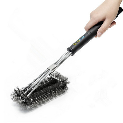 Ατσάλινο μπάρμπεκιου ψησταριά και ξύστρα BBQ Cleaner Brush Perfect Tools Grill Cleaning Brush Ideal αξεσουάρ μπάρμπεκιου Αντικολλητικό