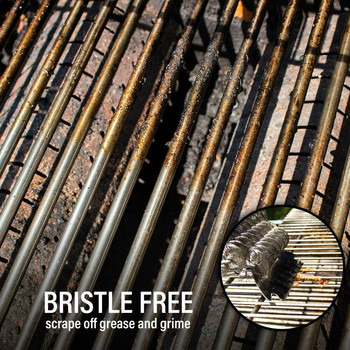 Bristle Free 5-in-1 BBQ Brush Grill Scraper Cleaner Set Grill Accessories Tool Grill Grill Brush and Scraper Barbecue