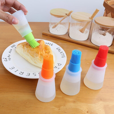 Νέο Fashion Barbecue Oil Brush Oil Separator with Brush High Temperature Bottle Seasoning Bottle Brush Kitchen Baking Gadget