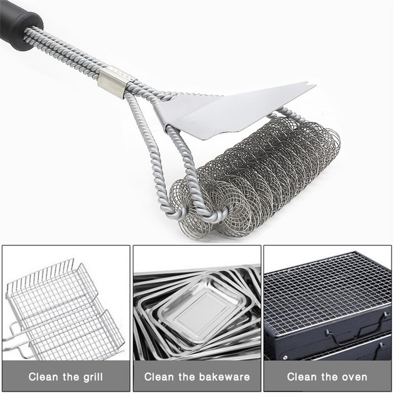Perie de sârmă pentru cuptor cu racletă Perie de curățare profesională Accesorii pentru bucătărie Instrumente pentru grătar Curăță eficient grătarul