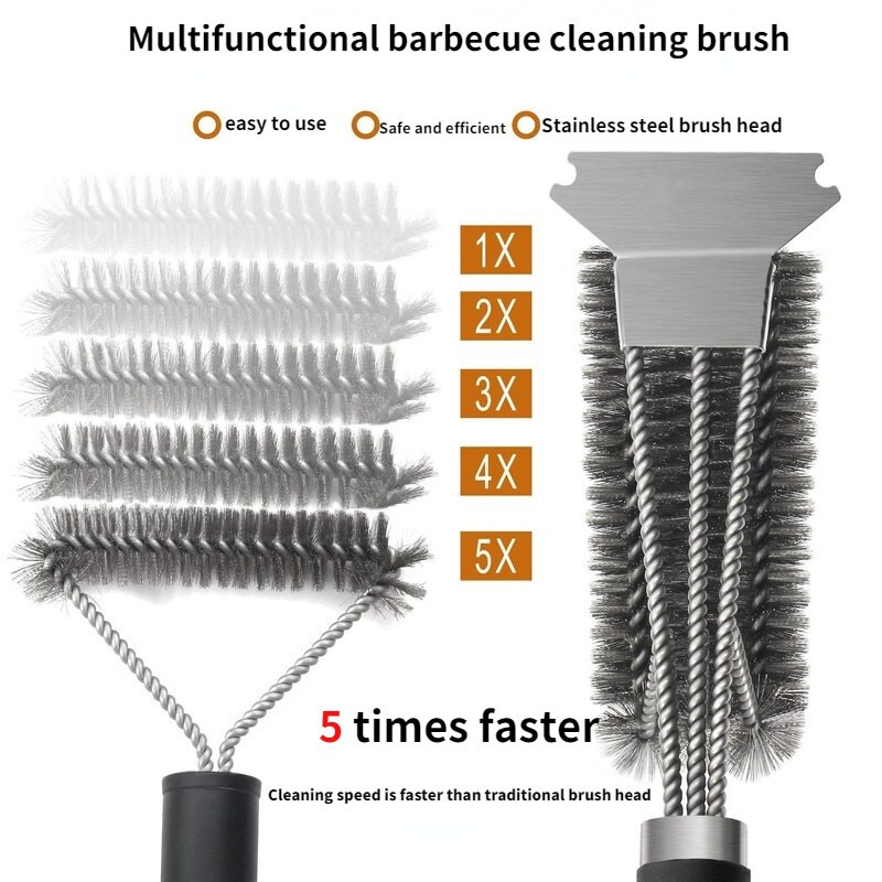 Perie de grătar cu arc din oțel inoxidabil Perie de curățare pentru grătar Perie de sârmă Instrumente pentru grătar Curățare accesorii pentru grătar Cel mai bun agent de curățare
