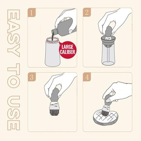 1vnt silikoninio aliejaus šepetėlis aliejaus butelis kepsninės kepsninės kepsnys kepsnys skystas aliejus teptukai kepimo BBQ įrankis virtuvės priedas