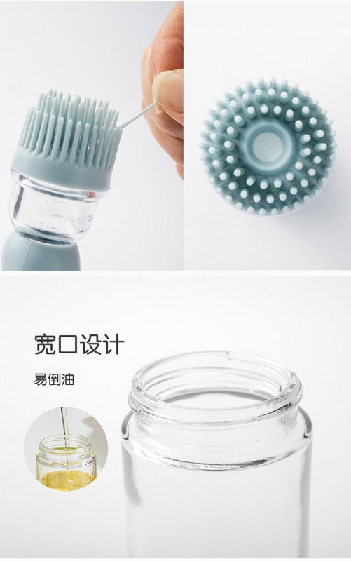 1vnt silikoninio aliejaus šepetėlis aliejaus butelis kepsninės kepsninės kepsnys kepsnys skystas aliejus teptukai kepimo BBQ įrankis virtuvės priedas