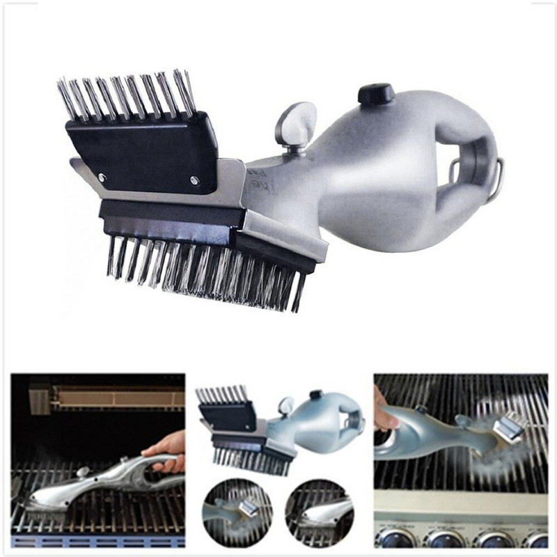 BBQ Grill Perie Screper Curățător Manual Accesorii pentru grătar cu abur Instrumente de curățare pentru gătit grătar potrivite pentru cărbune cu gaz