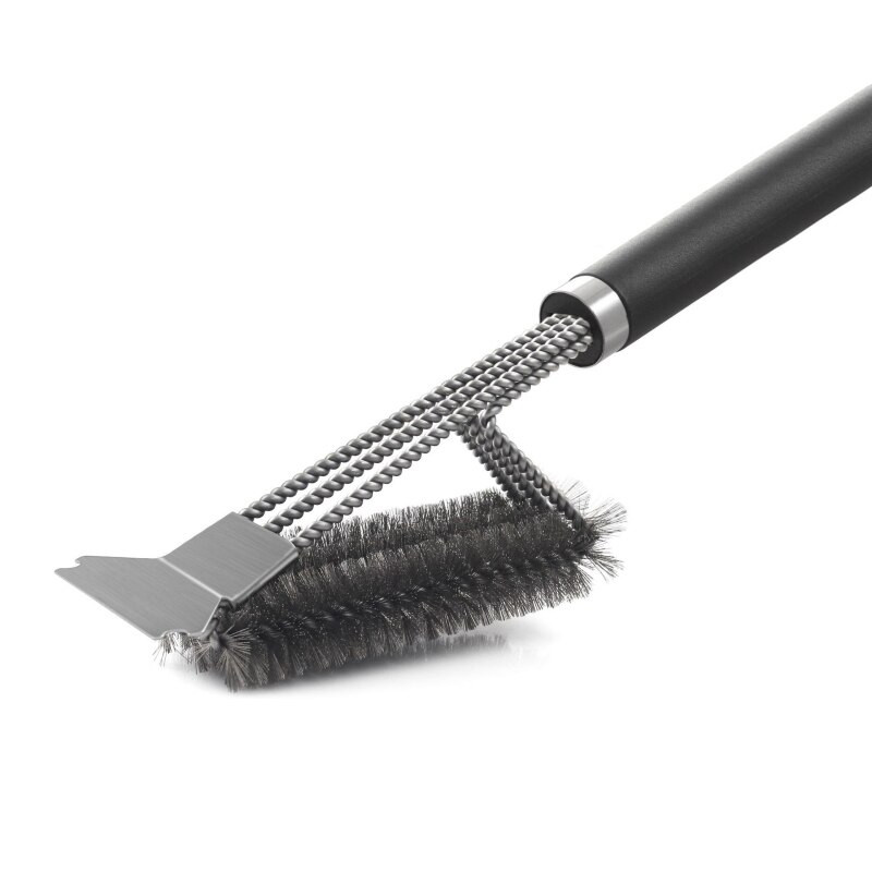 1 vnt. kepsnių kepsninės šepetys, kepsninės valymo įrankis, rankinis nerūdijančio plieno vielinių šerių valymo šepetys lauko kepsninės priedai „Dropship“