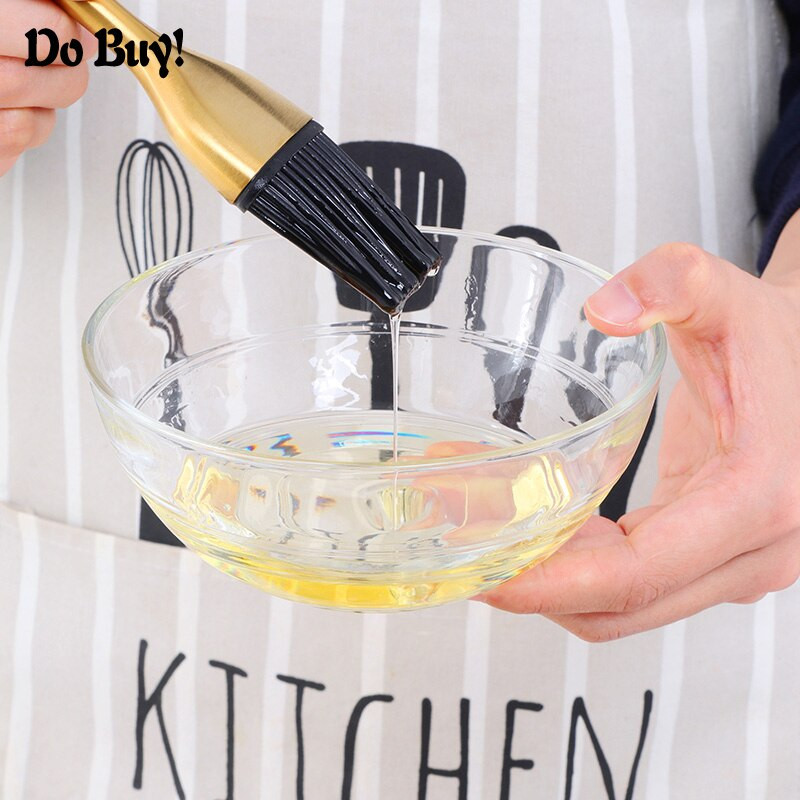 Perie de ulei de silicon Perie de gătit Mâner din oțel inoxidabil Perie de grătar pentru ungere Perie de patiserie Accesorii de bucătărie