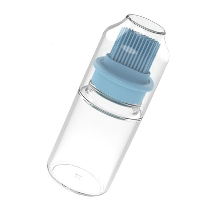 Kepsninės aliejaus šepetėlio aliejaus dozatorius su šepetėliu, atspariu aukštai temperatūrai silikono prieskonių buteliuko šepetys virtuvės kepimo įtaisai