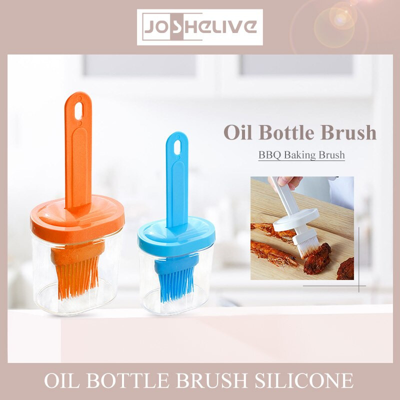 Sticlă portabilă de ulei Perie pentru grătar Instrument de bucătărie din silicon pentru coacere clătite Grătar Grătar Accesorii pentru bucătărie de camping Gadget-uri