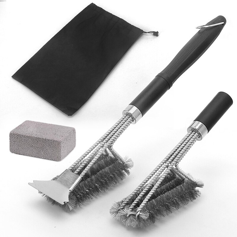 Rozsdamentes acél sörték Tapadásmentes Tisztítókefék Grilltartozékok Barbecue Grill Grill kefe Clean Tool Grill tartozékok