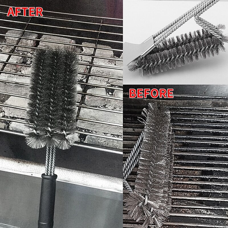 Rozsdamentes acél sörték Tapadásmentes Tisztítókefék Grilltartozékok Barbecue Grill Grill kefe Clean Tool Grill tartozékok