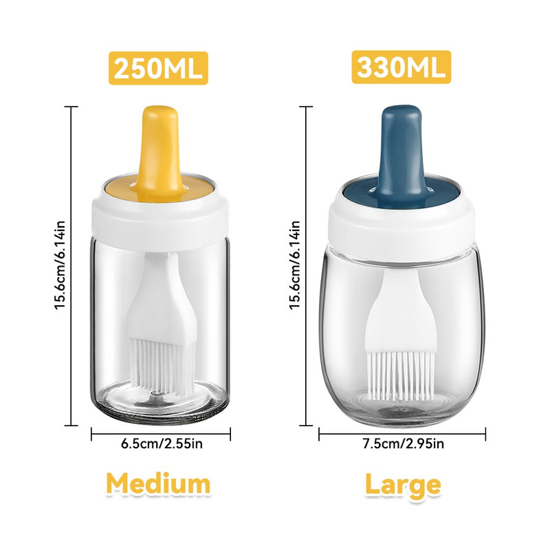 Sticlă de ulei de silicon de bucătărie Perie de ulei pentru coacere Grătar Grătar Dispenser perie de ulei pentru patiserie Friptură Perii pentru ulei de bucătărie Instrument pentru grătar