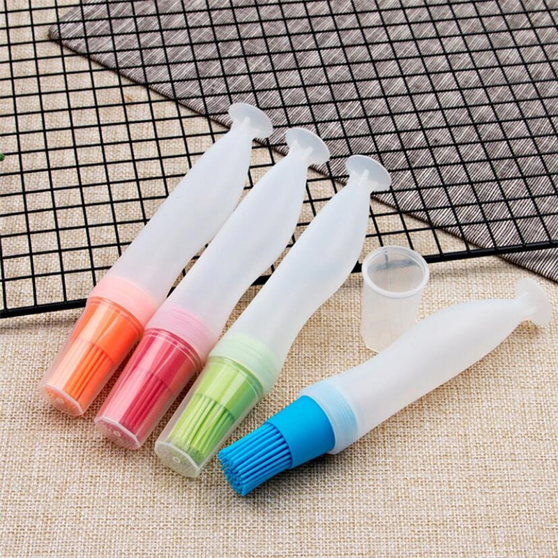 Unelte pentru grătar Accesorii de bucătărie din silicon, portabile, rezistente la temperatură, perii pentru ungere pentru grătar, perie pentru sticle de ulei, accesorii pentru coacere