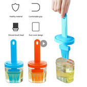 Perie pentru ulei, perie pentru sticle din silicon, rezistentă la temperaturi ridicate, perie portabilă pentru ulei pentru grătar, pentru bucătărie, coacere, perie pentru clătite, instrument pentru ulei