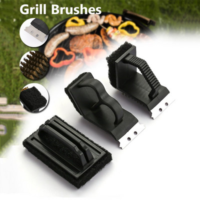 Bbq Grill Barbecue Kit Cleaning Brush and Scraper Multifunction Grill Cleaner Wire brush tools Αξεσουάρ Camping Barbecue