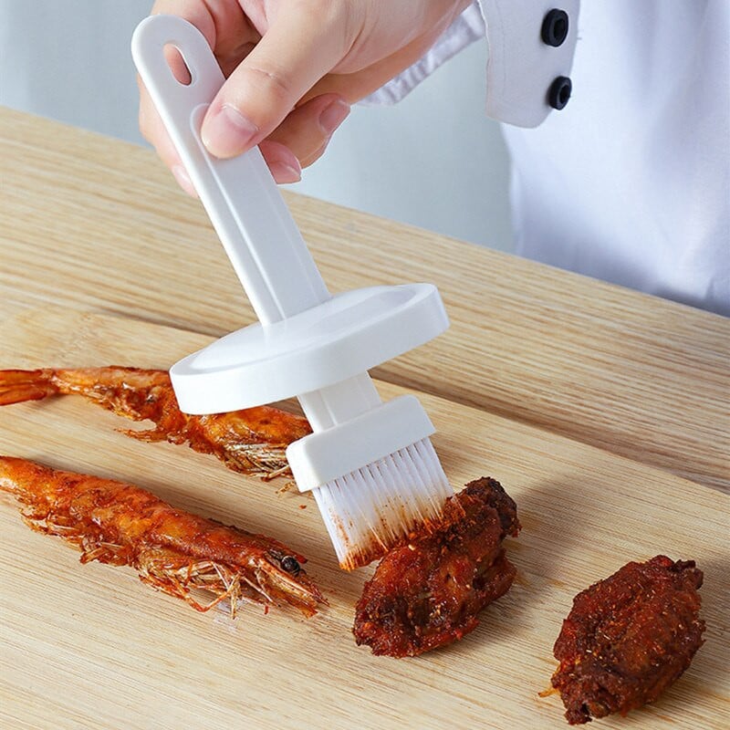 Aukštai temperatūrai atsparus silikono buteliuko šepetys Nešiojamas kepsninių aliejaus šepetys Buitinis kepimo aliejaus šepetėlis Blynų šepetėlio aliejaus įrankis