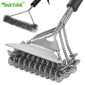 Βούρτσα καθαρισμού ψησταριάς μπάρμπεκιου Κιτ μπάρμπεκιου από ανοξείδωτο ατσάλι Βούρτσα καθαρισμού 3 σε 1 βούρτσα ψησταριάς και ξύστρα Αξεσουάρ κουζίνας Weber