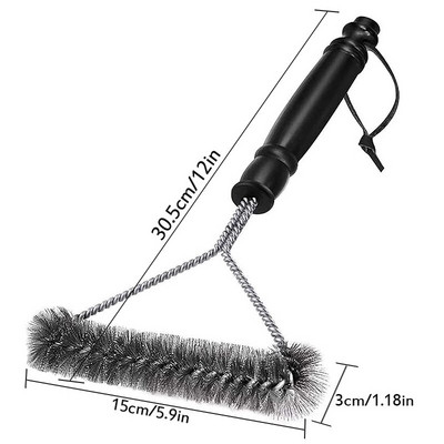 Βούρτσα καθαρισμού ψησταριάς μπάρμπεκιου Κιτ μπάρμπεκιου από ανοξείδωτο ατσάλι Βούρτσα καθαρισμού 3 σε 1 βούρτσα ψησταριάς και ξύστρα Αξεσουάρ κουζίνας Weber