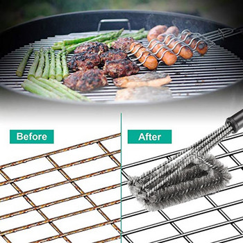 WALFOS Barbecue Grill Cleaner Четка за почистване на барбекю Четки от неръждаема стомана Четина Кухненски аксесоари Инструменти за домакинско почистване