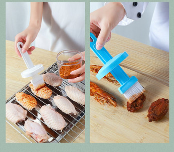 1PC Бутилка със силиконово масло с дръжка на четка Топлоустойчиви течни бисквити Кухня Печене на грил Барбекю Грил Инструмент за готвене