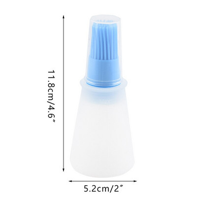 Perie de ulei de silicon moale Perie de sticlă de ulei de grătar cu capac Ulei de măsline Coacerea gătit Perii de ungere pentru grătar Carne Gadget de bucătărie