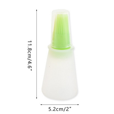 Perie de ulei de silicon moale Perie de sticlă de ulei de grătar cu capac Ulei de măsline Coacerea gătit Perii de ungere pentru grătar Carne Gadget de bucătărie