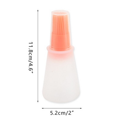 Perie de ulei de silicon moale Perie de sticlă de ulei de grătar cu capac Ulei de măsline Coacerea gătit Perii de ungere pentru grătar Carne Gadget de bucătărie