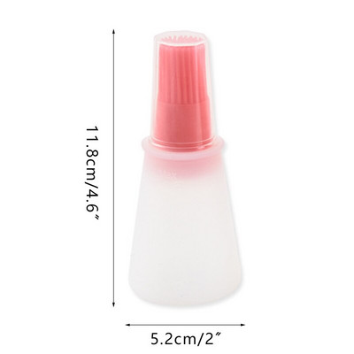 Perie de ulei de silicon moale Perie de sticlă de ulei de grătar cu capac Ulei de măsline Coacerea gătit Perii de ungere pentru grătar Carne Gadget de bucătărie