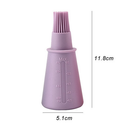 Perie de ulei de silicon moale Perie de sticlă de ulei de grătar cu capac Ulei de măsline Coacerea gătit Perii de ungere pentru grătar Carne Gadget de bucătărie