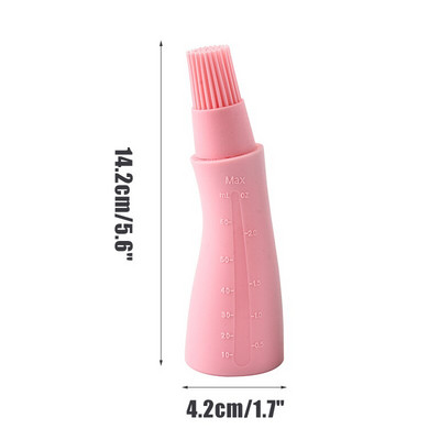 Perie de ulei de silicon moale Perie de sticlă de ulei de grătar cu capac Ulei de măsline Coacerea gătit Perii de ungere pentru grătar Carne Gadget de bucătărie