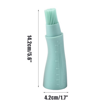 Perie de ulei de silicon moale Perie de sticlă de ulei de grătar cu capac Ulei de măsline Coacerea gătit Perii de ungere pentru grătar Carne Gadget de bucătărie