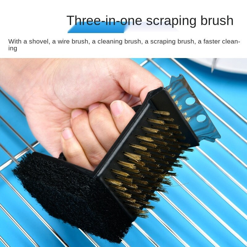 Többfunkciós grilltisztító kefe Tepsi Grillező Háló Grill Tisztító Szabadtéri Főzés Kemping eszközök Sütési kellékek